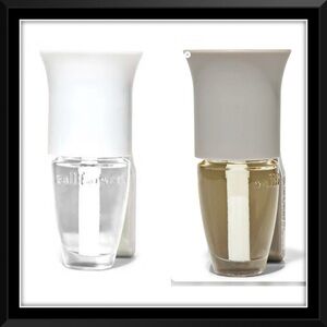 2- Bath & Body Works White & Gray Flare Wallflowers Fragrance Plug